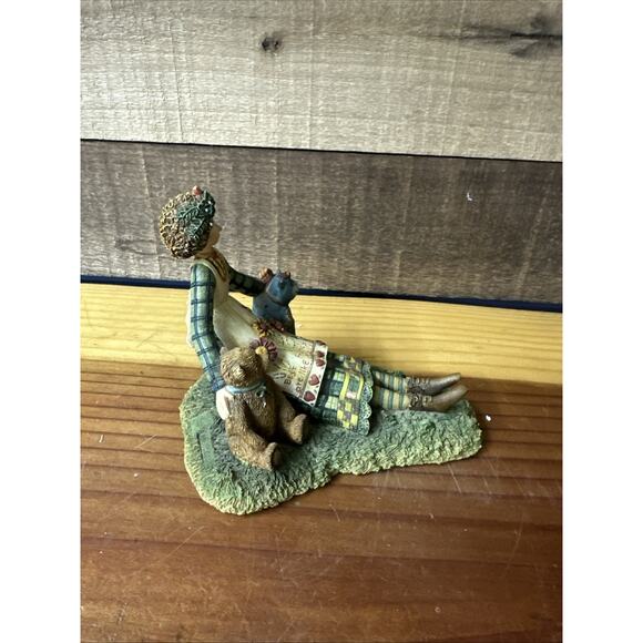 Ellen Stouffer Figurine Gentle Creatures 1st Edition 2000 Vintage Teddy Bear Cat - Picture 4 of 8